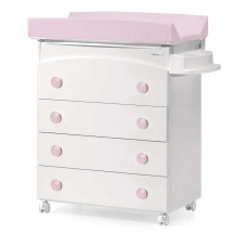 Bañera Mueble Ecobow Blanco Mate Y Rosa Bebé de Trama